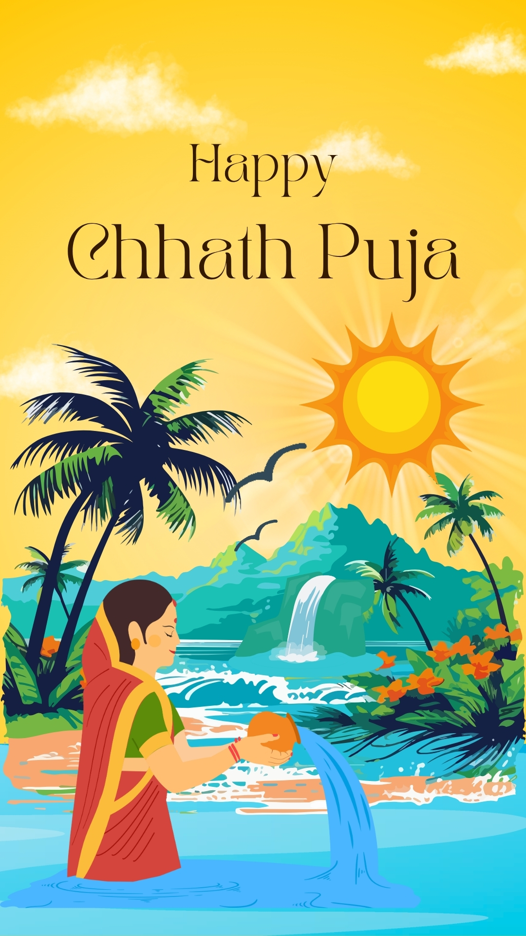 Chhath Puja Illustration